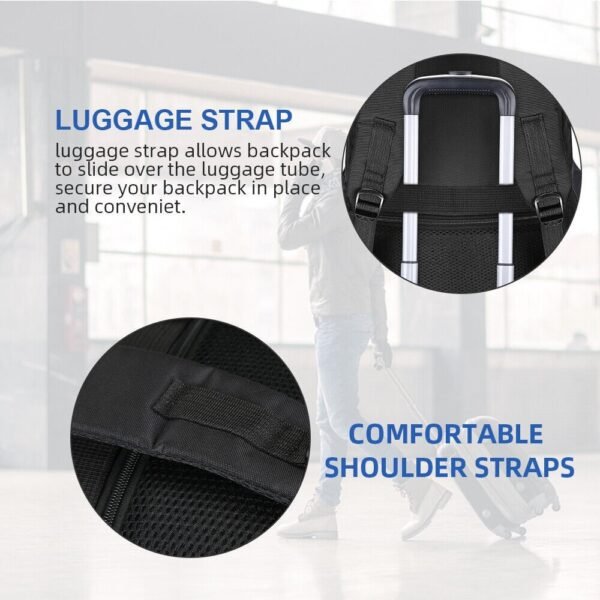 17.3  Men Women Laptop Backpack 40L Large Waterproof Rucksack Travel School Bag - Image 3
